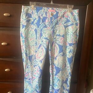 Lilly Pulitzer Kelly Pant Stretch Knit Skinny Ankle. Size 6. Inseam 27”